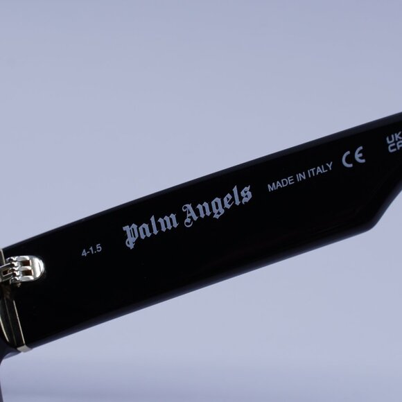 Palm Angels PERI086 HYDE 1018 Sunglasses Black Rectangle Frame, Yellow Lenses - Picture 8 of 11